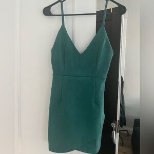 BRAND NEW super down green mini dress